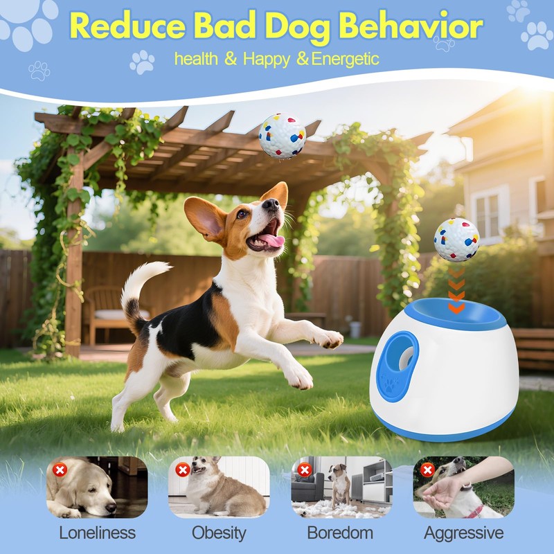 Deeteck Automatic Dog Ball Launcher for Small and Medium Dogs