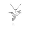 Sterling Silver Origami Hummingbird