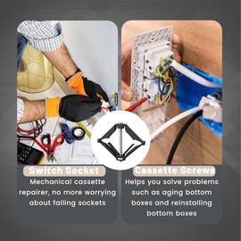 COYUN 10 Piece Wall Mounted Switch Box Repair Tool 86 Type Switch Cassette Repair Support Rod Electrician Accessories Switch Cassette Repair