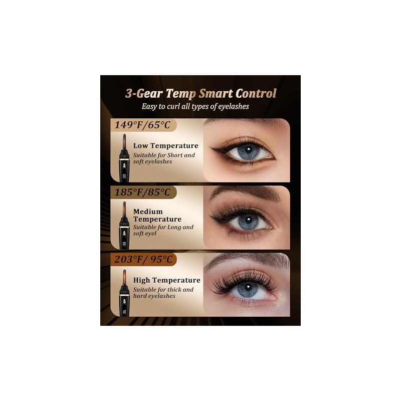 Heated Eyelash Curlers - Eye Lash Curler Heat with Eyelash