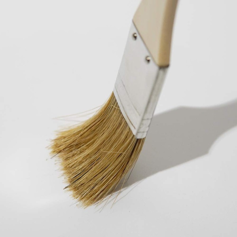 Hake City Brush Gold Roll Rack Brush, Wooden Handle, White
