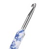 8pcs Crochet Hook Set Blue White Porcelain Printing Hand Polished