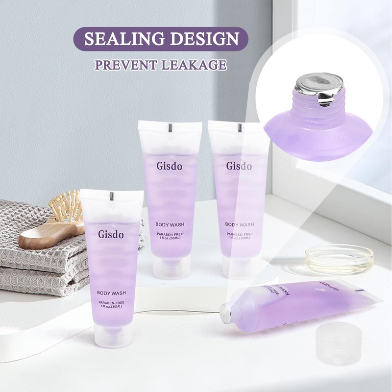 Gisdo Travel Size Body Wash Bulk (1 fl oz, 200
