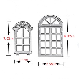 Metal Window Frame Door Die Cuts Window Background Frame Cutting Dies Embossing Stencils Template Mould for Card Making Decoration and DIY Scrapbooking Album
