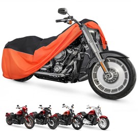 Benlari Upgraded Waterproof Motorcycle Cover Compatible with Sportster, Iron 883, Forty-Eight, Nightster Special, Superlow, Superlow 1200T (87"x37"x50")