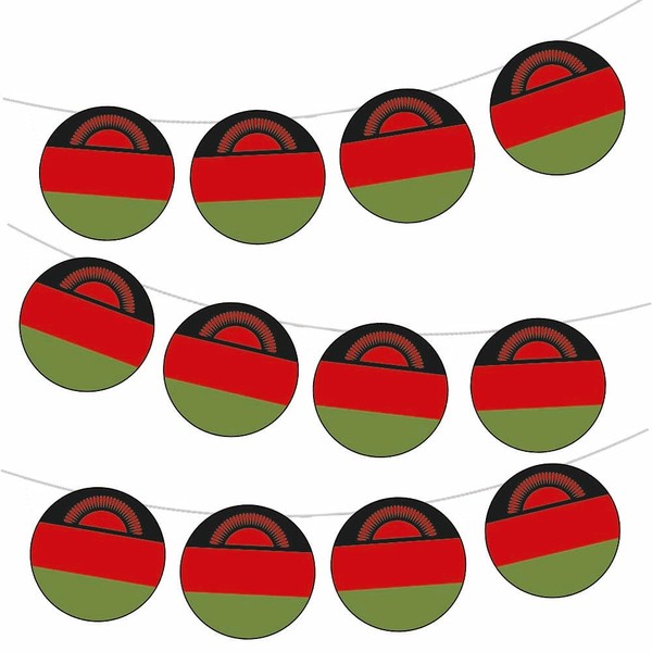 AK Giftshop Malawi Flag Bunting Party Decorations Flags - 12pcs