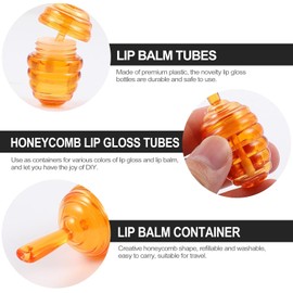 20 Tubos de Brillo Labial en Forma de Panal, Plástico Recargables y Lavables, para Viaje y Proyectos Diy, Paquete de 20 Piezas
