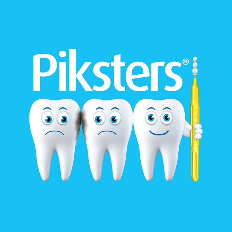 Piksters Interdental Brushes (7 Pack, Size 7 (Black)