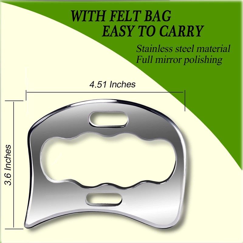 BYYDDIY 2 in 1 Stainless Steel Muscle Scraper Tools Set