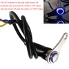 Gebildet 5A/12V Universal Latching Stainless Steel Blue LED Motorcycle Switch