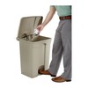 Safco Step On Plastic Trash Can with Foot Pedal, 17