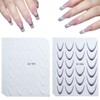 HAMKU Nagelsticker 8 Blatt Nail Art Sticker Selbstklebend Nagelaufkleber Holografisch