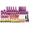 Alffun 67pcs TIG Gas Lens Back Cap Collet Body Assorted