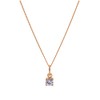 jewellerybox Rose Gold Plated Sterling Silver Alexandrite CZ June Necklace
