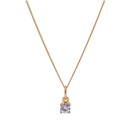 jewellerybox Rose Gold Plated Sterling Silver Alexandrite CZ June Necklace 22 Inches