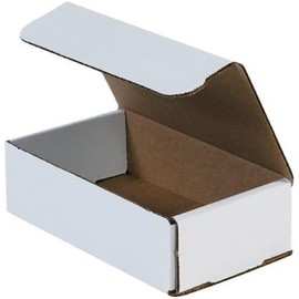 250 Case 7x4x2 White Corrugated Mailer Boxes Literature Mailing Packaging Recyclable Storage Box Eco-Friendly Packing Cartons