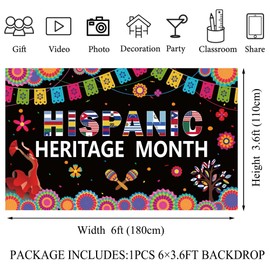 Hispanic Heritage Month Decorations Latin American Banner Spanish Classroom Decorations National Hispanic Heritage Month Decorations for Classroom Home