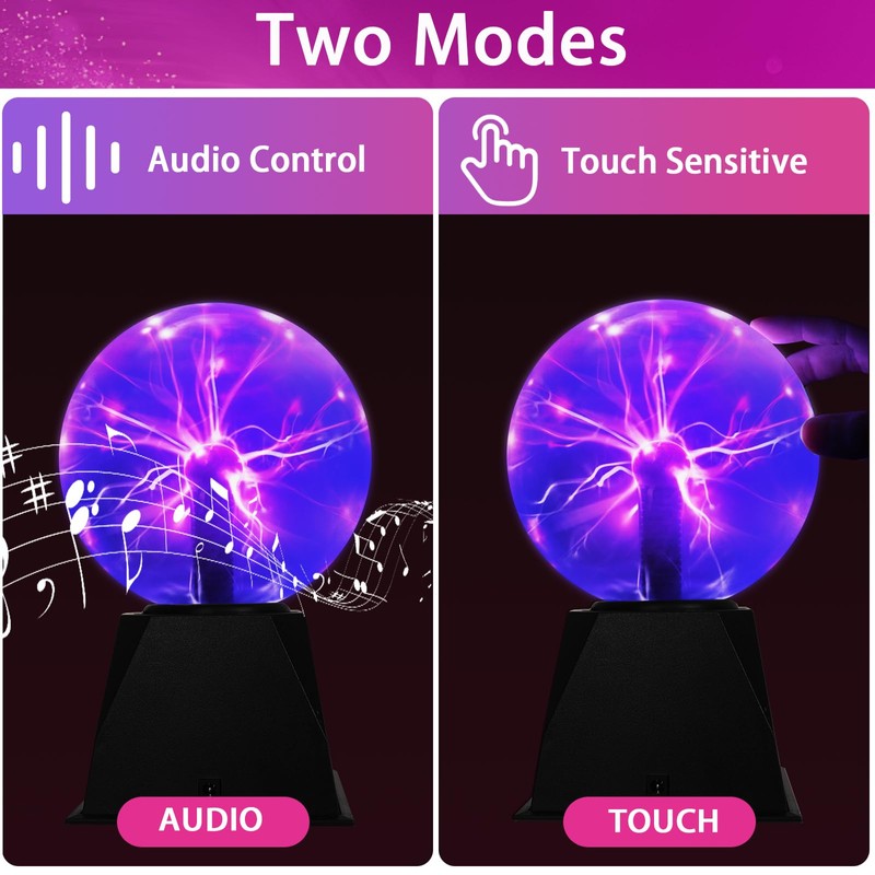 SENQIU Magic Plasma Ball, Plasma Ball Lamp, 15 cm, Electrostatic