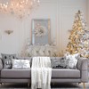 Miaikoe Grey Christmas Cushion Covers 40x40 Set of 4 Christmas