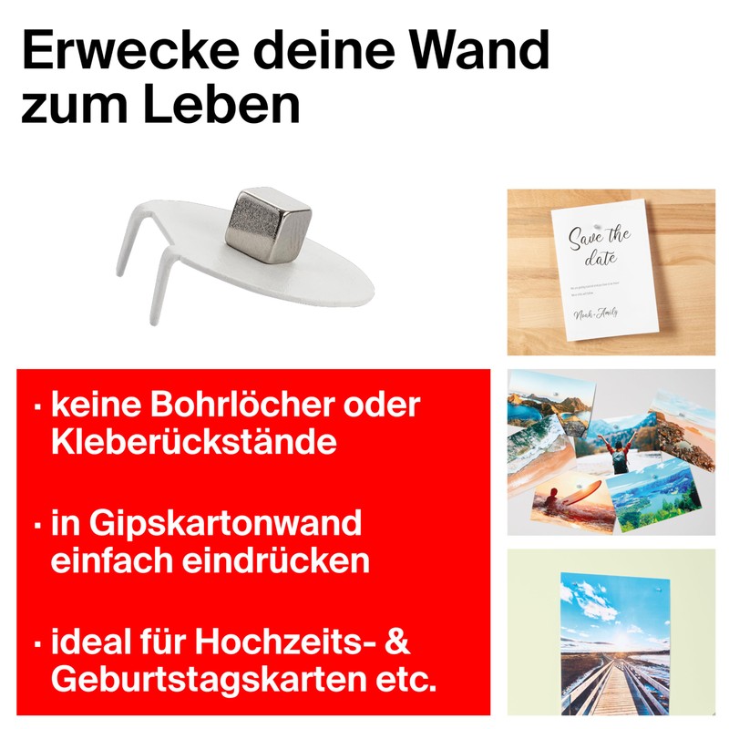 fischer Press2Fix Magnetic Hook, Fixes into Plasterboard & Soft Wood,