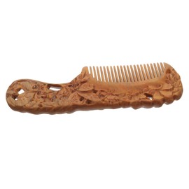 Baluue Sandalwood Pocket Comb Fine Tooth Wooden Massage Hair Detangler Decorative
