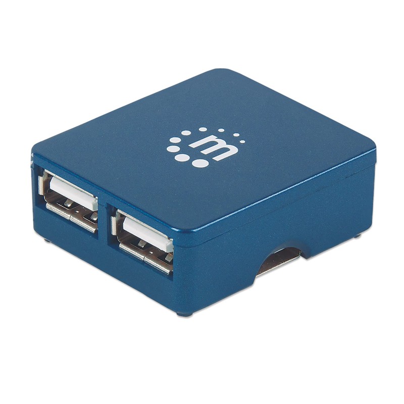 Manhattan 160605 Hub USB, 4 Puertos USB 2.0/1.1, Color Negro