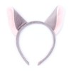 Grey and Pink Mouse Ears Fancy Dress Hair Alice Band