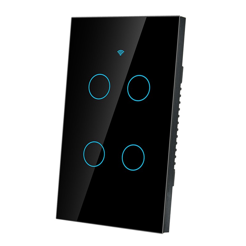 WiFi Touch Screen Switch Single Circle for 4‑Way AC