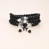 COAI 108 Mala Chain Wrap Bracelet with Black Onyx Beads