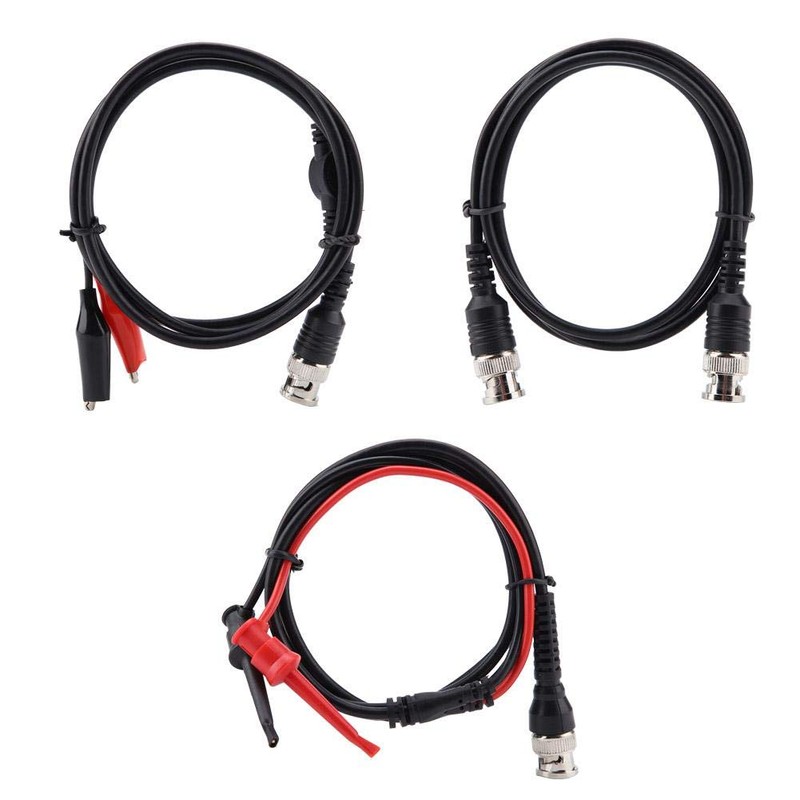 P1260 BNC to BNC Coaxial Cable Crocodile Chip Test Hook