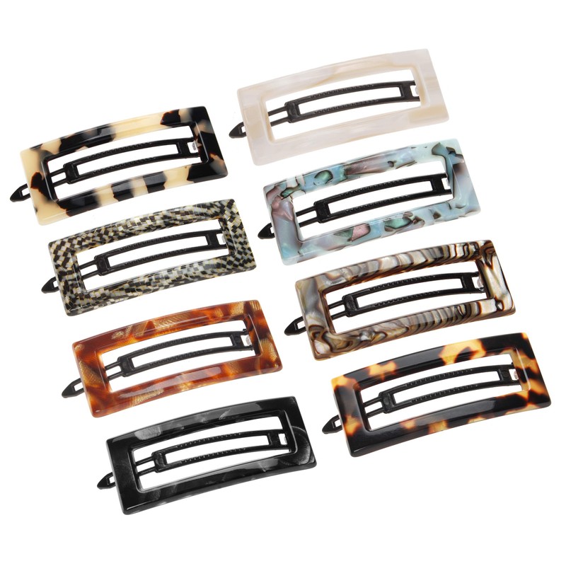 France Luxe Cutout Rectangle Plastic Tige Boule Barrette - Alba