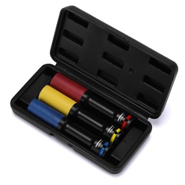 MIXPOWER 3 PCS 1/2" Drive Lug Nut Impact Socket Set, Non-marring & Thin Wall Lug Nut Socket Set, Extra Long 150mm Deep Socket for Wheel Lug Nut Remover,Metric(17 19 21mm), 6-Point,CR-MO