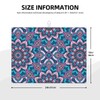 Boho Blue Purple Floral Pattern Dish Drying Mat 18x24 For