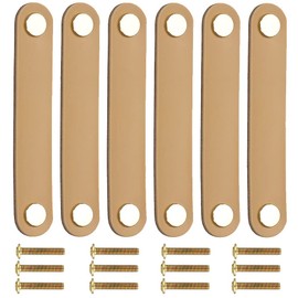Pack of 6 Furniture Leather Handles, Drawer Leather Handle, Decorative Handle Made of Leather, Modern Furniture Leather Handle, Suitable for Kitchens, Bedrooms, Cupboards, Wardrobes, Drawers and Doors