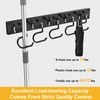 GARLWOLEX Broom Hanger, 2-Pack Mop Holder Wall-Mounted Garden Tool Organizer