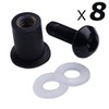TCMT 8pcs Black Universal Windscreen Screws Kits M5 5mm Bolts