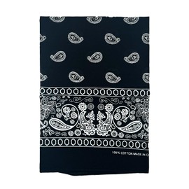 Sosun Bandana, 100% Cotton Paisley Scarf, Headwear, Face Mask, for Men or Women Black, Burgundy, Beige