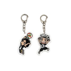 EBTY DREAMS Inc. - Set of 2 Haikyuu Acrylic Keychain Koutarou Bokuto, Keiji Akaashi v5