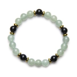 Fukugems Aventurine Onyx Lucky Feng Shui Bracelet, Hello Money Bracelet, Entrepreneur Business Relationship Bracelet, Bracelets for Men and Women with Money Prosperity Goals, M007