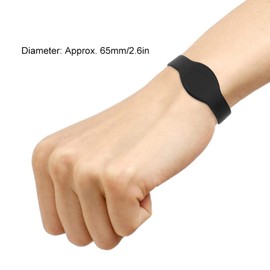 Tarjeta de Control de Acceso Pulsera RFID, 10 Piezas De Silicona De 13,56 MHz Tarjeta, Pulsera Tarjeta IC Resistente Al Agua, Utilizada para Control De Acceso, Piscina, Sauna, Sala(Negro)