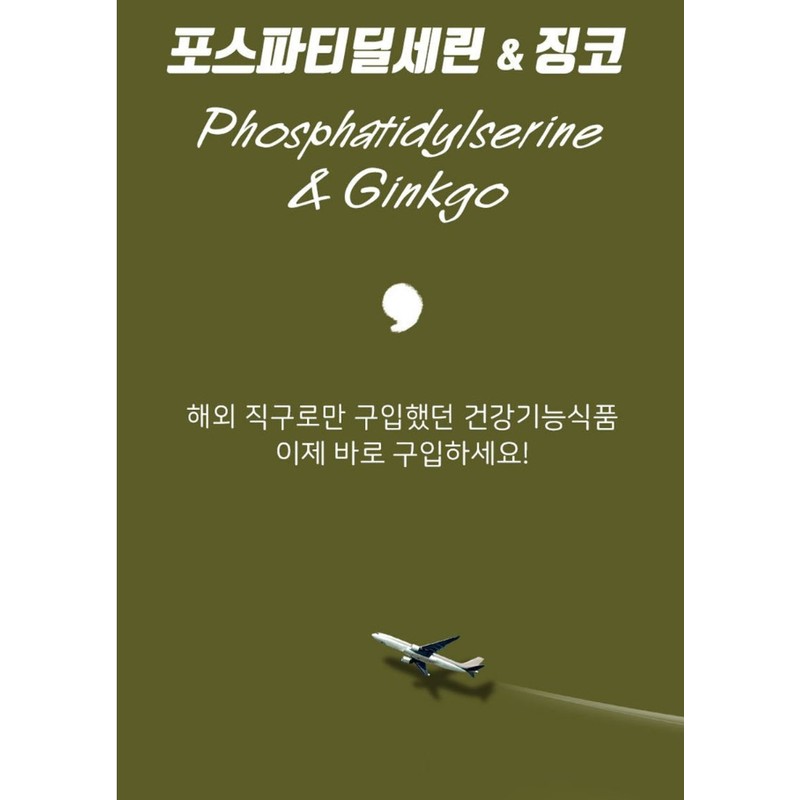 Phosphadidylserine efficacy Ginkgo supplement 1 month / 포스파디딜세린 효능 징코