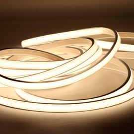 pcningled AC 120V LED Strip Lights 10M 32.8ft Warm White, IP67 Waterproof LED Light Strip Dimmable Strips Rope Lights for Kitchen Cabinets Indoor Use, Hardwired Installation (White, 32.8ft)