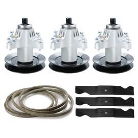 54" Deck Spindle Rebuild Kit for 618-04126 Spindle, for Cub Cadet SLT1554 SLTX1054 SLT5400 SLTX1054 GT1554, for 918-04126 618-04125 Spindle, 3 Blades 742-0677 942-0677,1 138 5/8" Belt 954-0642