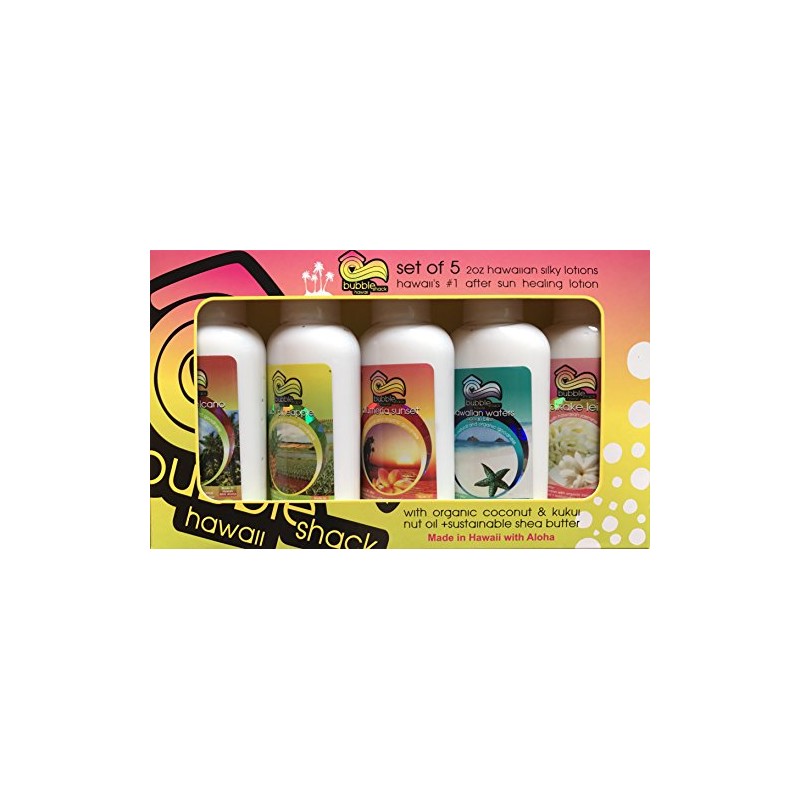 Bubble Shack Hawaii Organic Kukui Shea Lotion 5 Pk