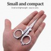 Stainless Steel Folding Scissors, Portable Foldable Travel Metal Scissors, 11.7