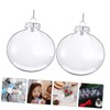 MAGICLULU 20pcs Fillable Round Transparent Clear Christmas Baubles Transparent Ball