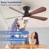 Depuley Small Ceiling Fan with Lights: 42-Inch Flush Mount Fan