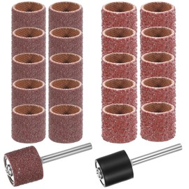 Alrhso 22 Pcs Nail Grinder Replacement Kit, Dog Nail Smoother Sanding Drum Set Dog Claw Grooming Trimmer Supplies Care Rotary Tool, 2 Sizes(1/2 Inch 60 Grit and 100 Grit)