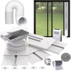 95"Sliding Door AC Vent Kit with Φ 5.1"Extendable Hose Screen
