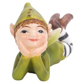 Oubia H16420 Elf Lying 1.5 x 0.8 inches (3.7 x 1.5 x 2.1 cm) Doll Figurine Figurine Animal Garden Decoration Realistic Cute Fairy